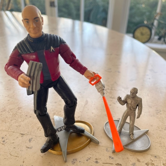 Captain Picard Star Trek Action Figure & Pewter Figurine - Picture 1 of 7